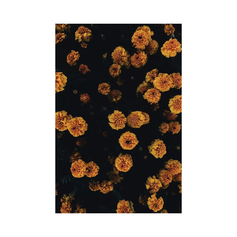 Golden Florals by Honeymoon Hotel - No Frame Gallery-Wrapped Canvas Giclée on Canvas, 30.48cm H x 20.32cm W