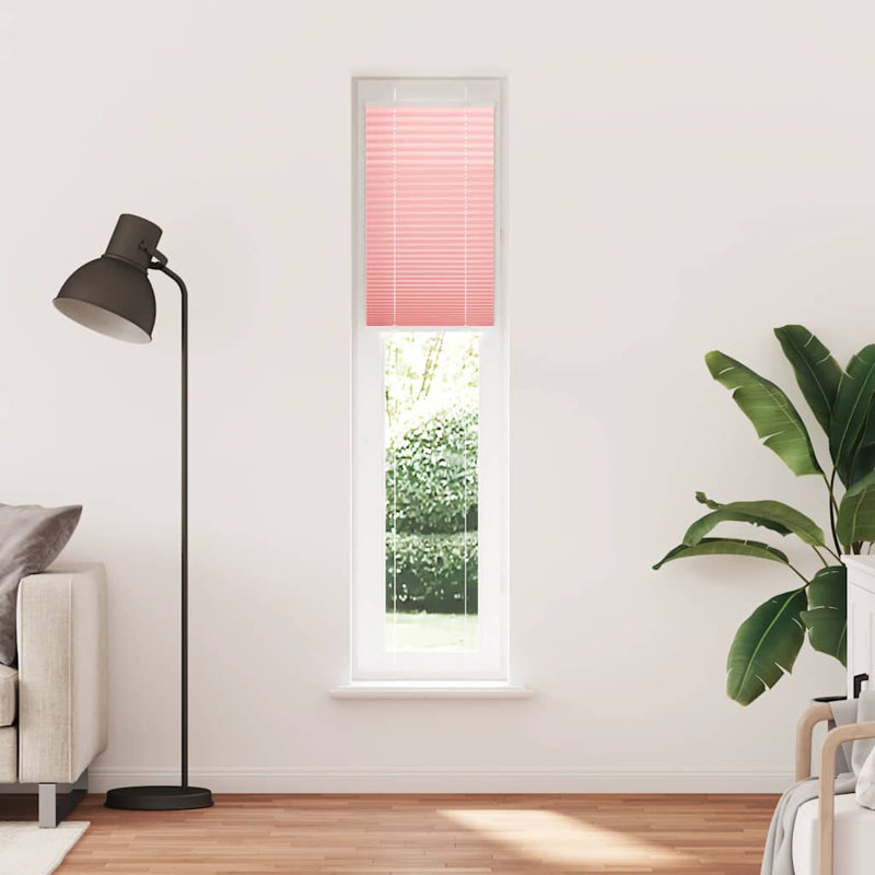 Room Darkening Pleated shade, Pink, 40cmW x 200cmL