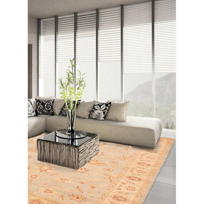Tapis unique en laine 6 pi x 9 pi 2 po Cogdell