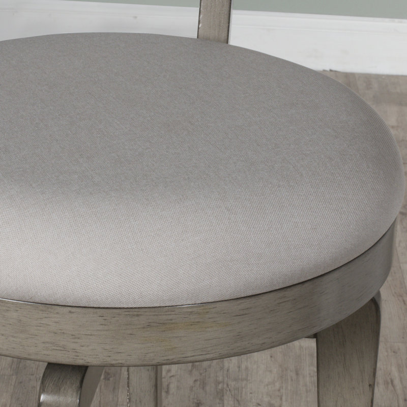 Tabouret de bar et de comptoir pivotant Neriah, Tabouret de comptoir (assise de 26 po de hauteur), Gris vieilli
