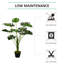 85cm Faux Foliage Plant in Cement Pot