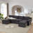 Modern Corduroy Cloud Sofa-390958379