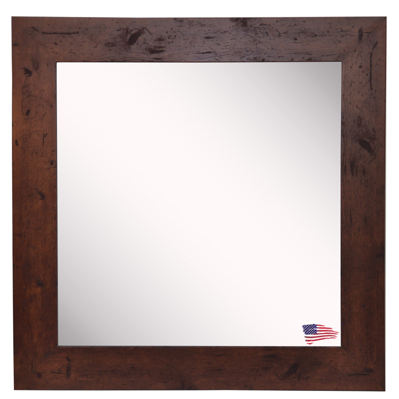 Ensemble de miroirs décoratifs 4 pièces Arlberg, Noyer foncé
