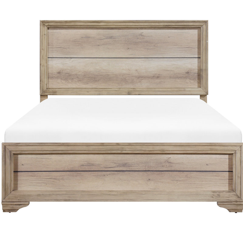 Lit simple d'apparence naturelle - Mobilier de taille artisanale au fini naturel, Lit simple