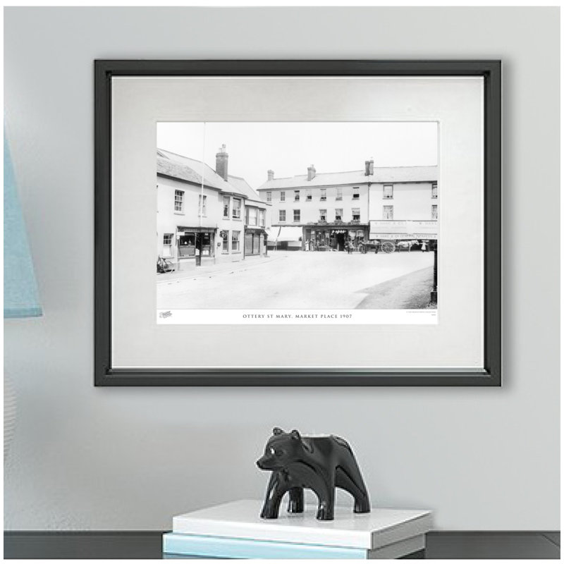 Ottery St Mary, Market Place 1907 by Francis Frith - Single Picture Frame Print, 45cm H x 60cm W x 2.3cm D