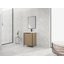Meuble-lavabo autoportant 24 po avec lavabo en résine et 2 portes d'armoire à fermeture en douceur (emballage KD)