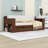 Convertible Wood Daybed with Built-in Desk, Drawers and Extendable Armrests-599081661-599081658