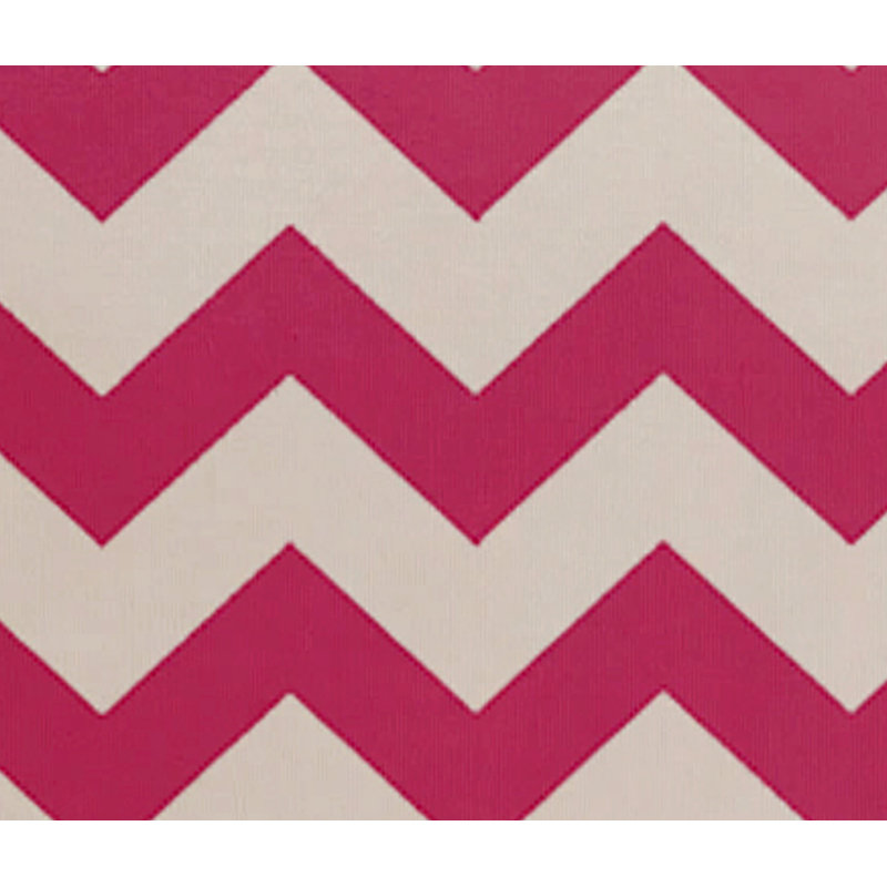 Chevron Outdoor Pillow Cover & Insert, 20"x20", Fushia
