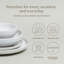 over&back Coupe 16-Piece Glossy White Hand-Finished Porcelain Dinnerware Set