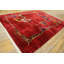 Hand Knotted Wool Area Rug in Red