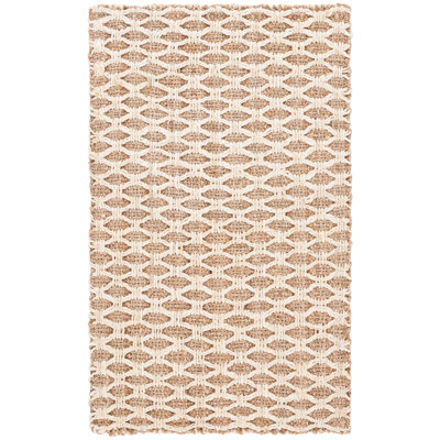 Natural Fiber Handwoven Jute Geometric Rug