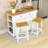 48inch Kitchen Island with 2 Bar Stools, Storage Rack and Drawers-1449134483