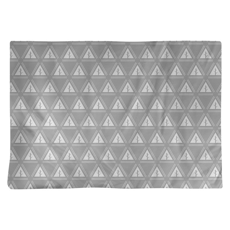 Récapitulatif de coton 18" classique à arbre minimaliste Barbra, Gris / Blanc, Polyester