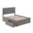 Amear Solid Wood Platform Bed with Panel Footboard and Storage Drawers-316053626