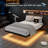 Einhomn Twin Size Floating Bed Frame With Rgb Led Lights And Charging Station,heavy Duty Metal Platform Beds,no Box Spring Needed,black-1733919063