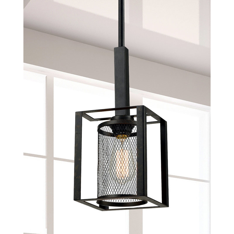 Luminaire suspendu carré 1 lumières Finn