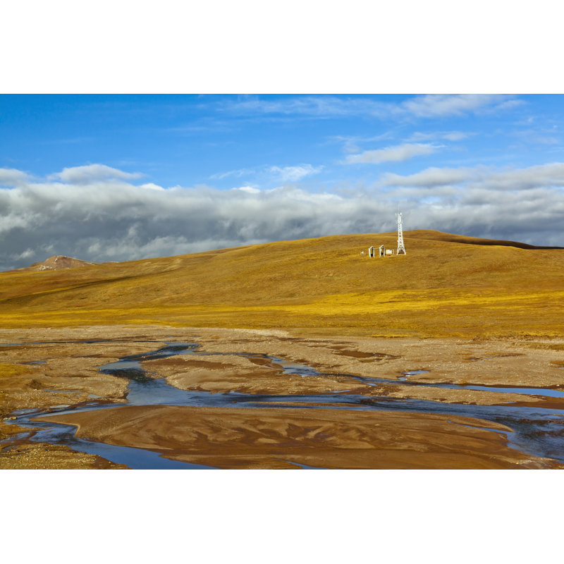 Telecommunications Tower on the Hill by Loonger, 8" H x 12" W