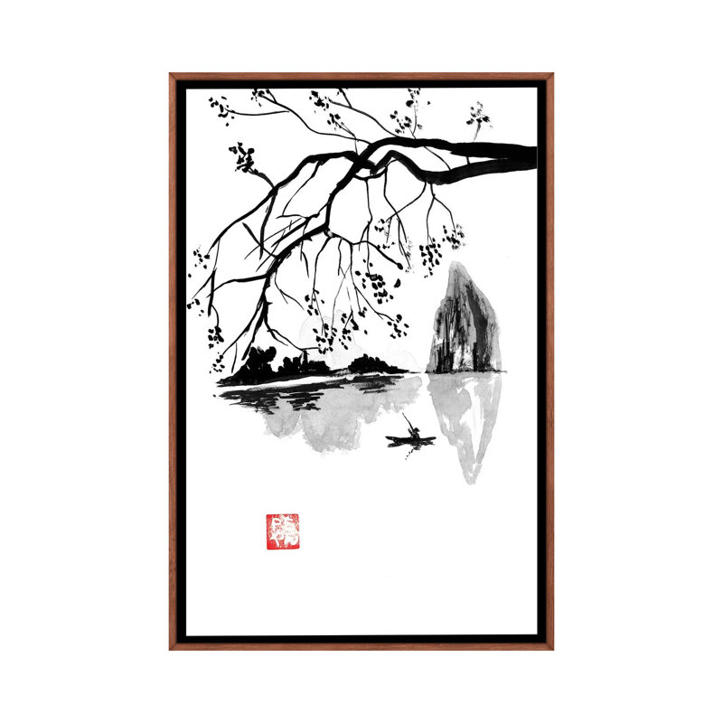 Along by Péchane - Print on Canvas, Classic Brown Wood Framed, 101.6 cm H x 66.04 cm W