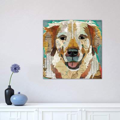 Golden I 1 Piece Wrapped Canvas Wall Art
