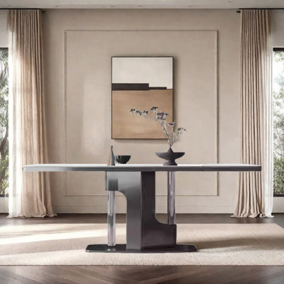 High-end minimalist rectangular dining table