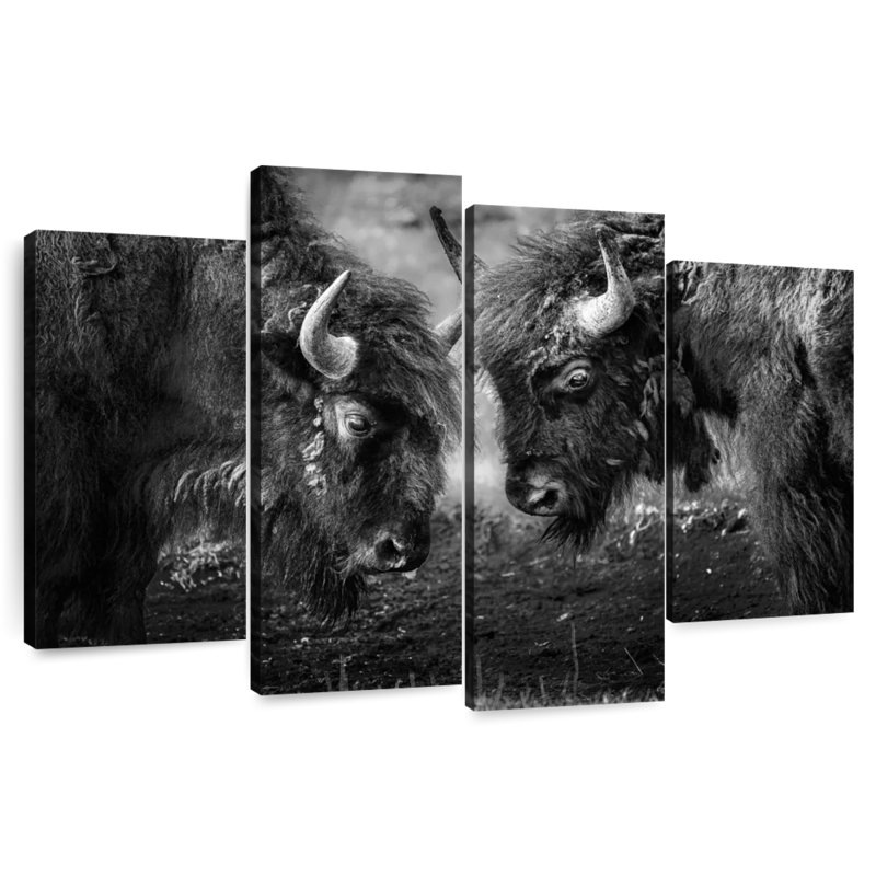 Bisons Head To Head, 42" H x 68" W