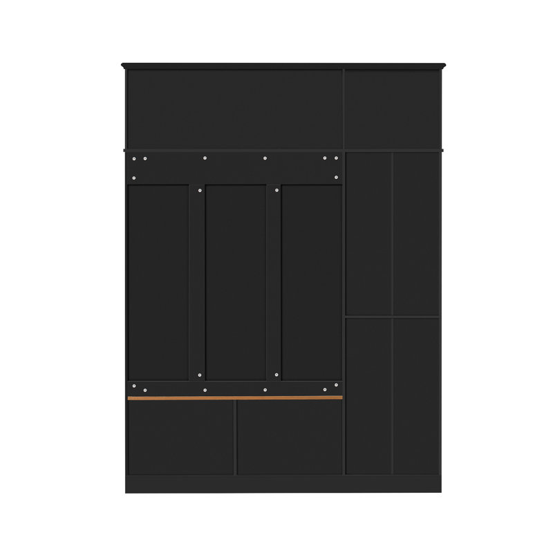 Arbre d'entrée 3 en 1 avec armoire de rangement, Black