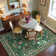  Vintage Bird Washable Area Rugs for Living Room Floral Soft Rug Low Pile Print Carpet