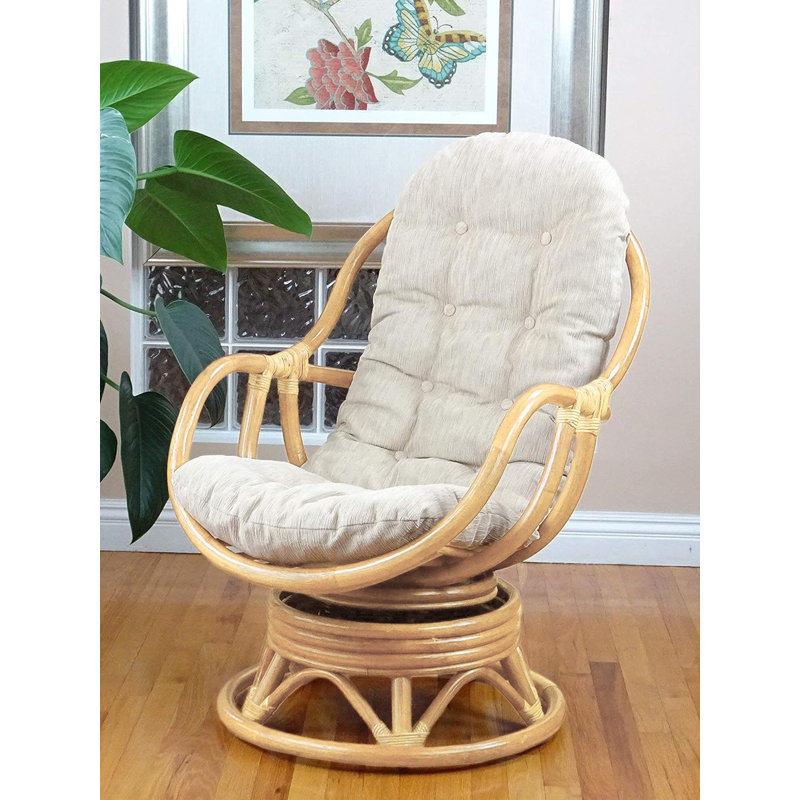 Chaise berçante Anairis, Crème, Beige clair
