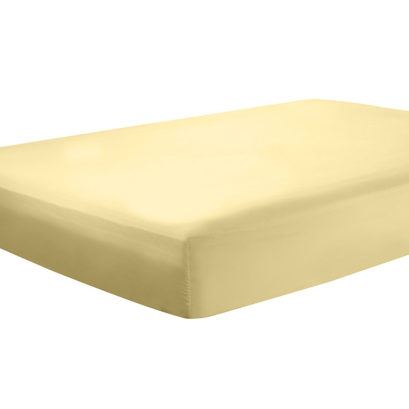 Premier Single Deep Pocket Solid Color Fitted Sheet., Mellow Yellow, King