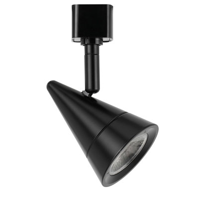 Projecteur sur rail DEL intégré à intensité variable Cal Lighting, noir, 16,5 cm (H), 12 W, 720 lumens, 3000 K, IRC 90, boîtier en aluminium moulé.