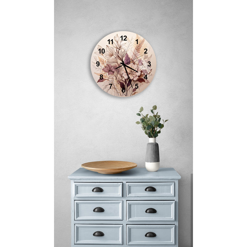 Horloge murale en verre trempé délicat, Noir