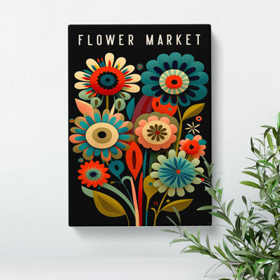 XMKTMKT-175 Contemporary Flower Market Exhibition No.10 - Wrapped Canvas Print