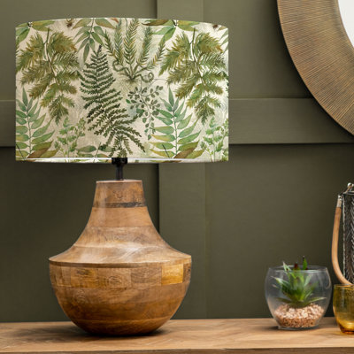 Leven Mango Table Lamp & Elowen Mulberry Eva Shade