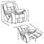 Fauteuil inclinable gris