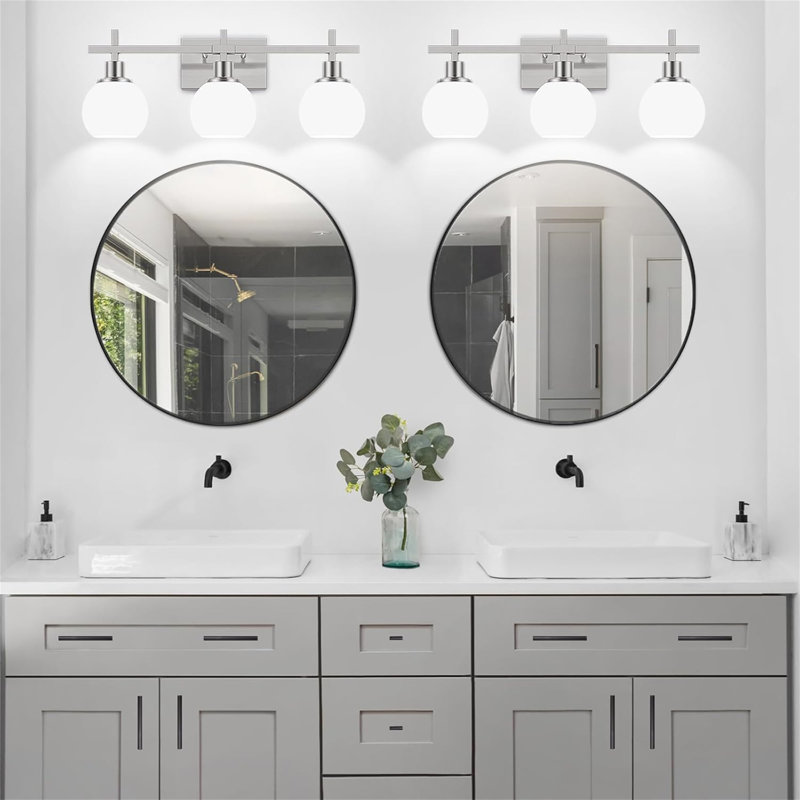Dimmable Vanity Light, 3, Brushed Nickel