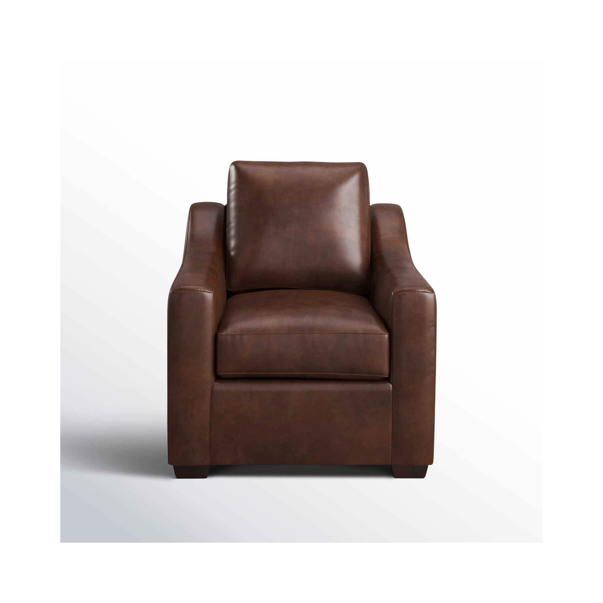Cranbrook Upholstered Armchair, Bistro Rustic Genuine Leather