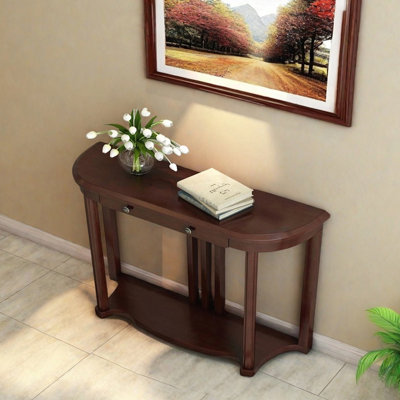 Solid Rubberwood Console Table
