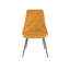 Chaise d'appoint, velours jaune avec pieds noirs-87543326-87543328