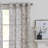 Kamloops 100% Polyester Semi-Sheer Floral Curtain Panel with Grommet Top-308402400-308402402