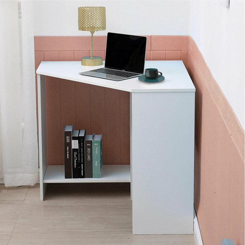 Denniston Corner Computer Desk, White, White