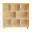 Armoire de rangement à 8 compartiments, organisateur à tablettes fixes pour livres / jouets / décoration intérieure, bibliothèque en bois moderne, armoire à compartiments multiples pour la maison / le bureau