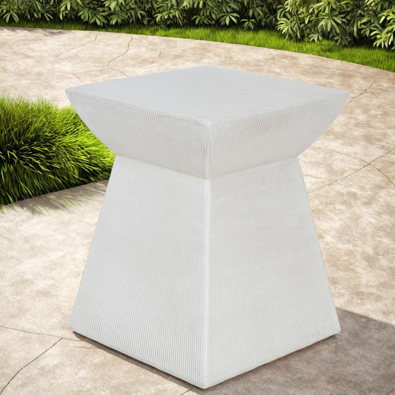 Tables de patio robustes, décor moderne blanc compact Mgo pour l'extérieur