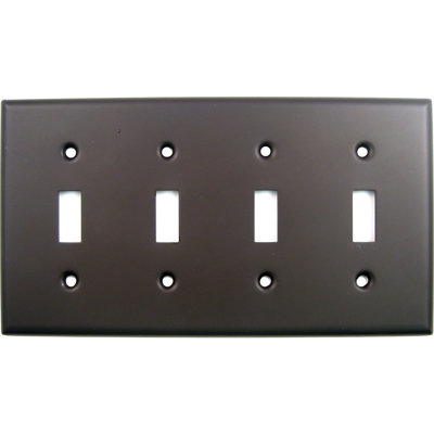 No Subject 4 - Gang Toggle Light Switch Standard Wall Plate