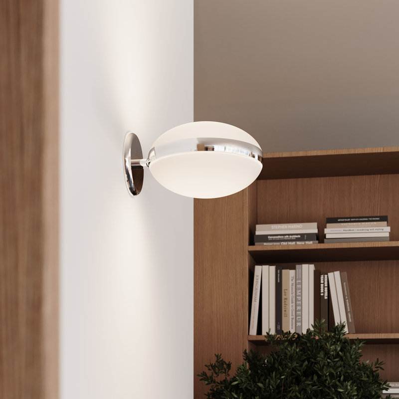 Oval Chrome Acrylic Dimmable Wall Sconce