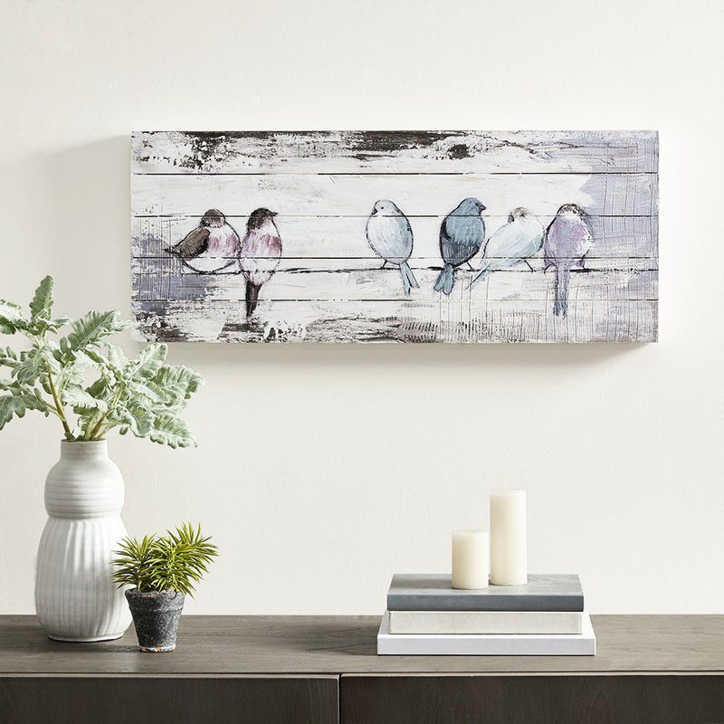 Décoration de panneau de planche de bois, peinte à la main en gris et blanc, l 30 po x H 12 po, P 1,5 po, loft rustique, mur Summers de P 1,5 po, avec bords délavés blancs, chic