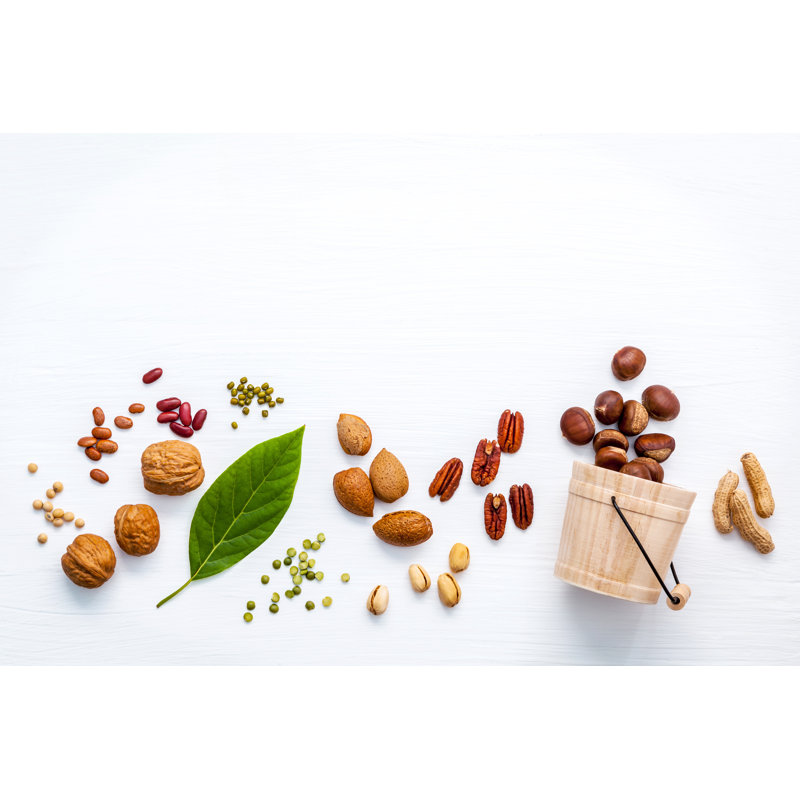 Different kinds of nuts 1 Piece Wrapped Canvas Wall Art, 51cm H x 76cm W x 3.8cm D