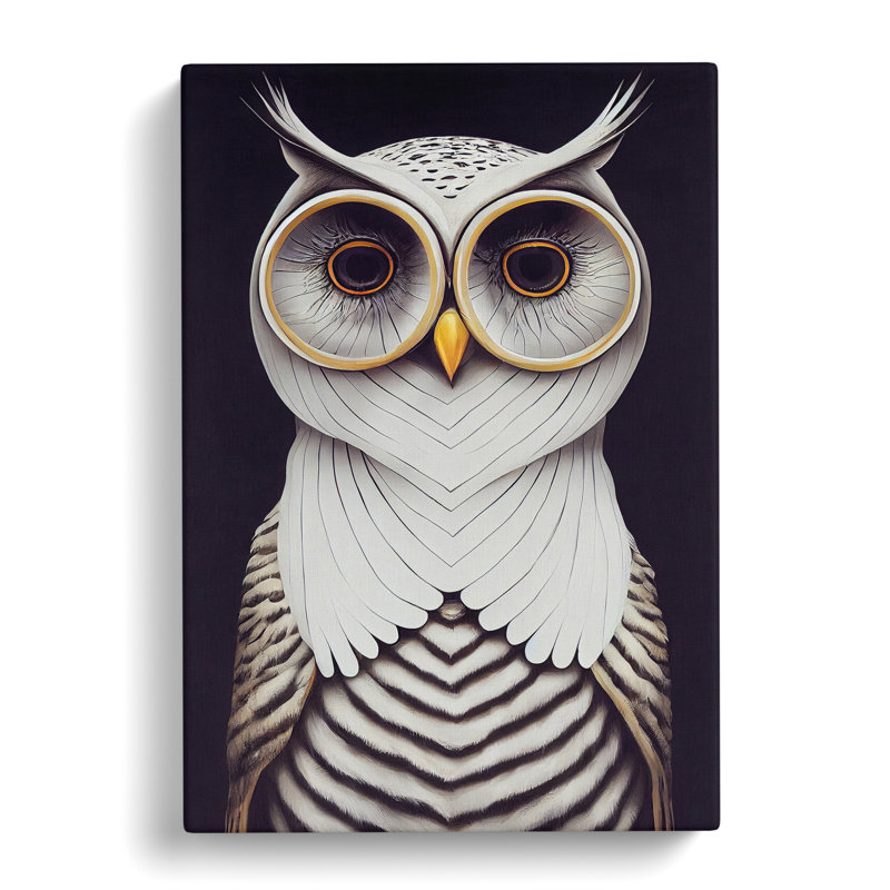 XC1022-166X A Superb Owl - Wrapped Canvas Print, 60cm H x 40cm W x 3cm D