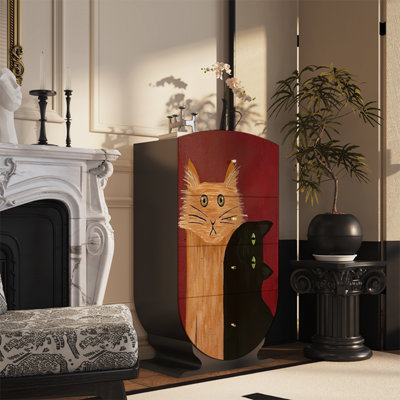 Commode d'appoint 4 tiroirs Modern Light Luxury