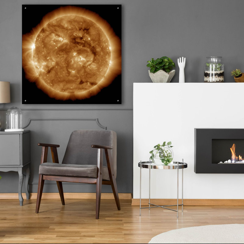  «Pulses From The Sun» par acrylique, 36 po x 36 po, H 36 po x l 36 po