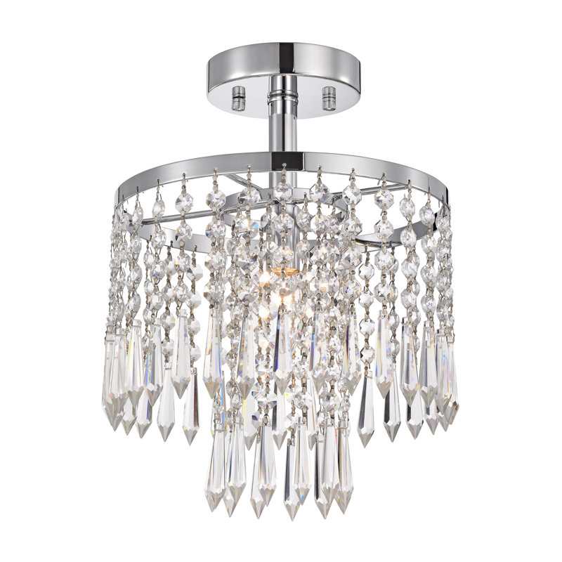 Silsbee Crystal Semi Flush Mount